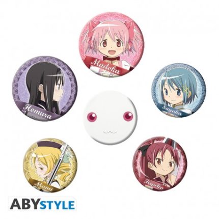 Puella Magi Madoka Magica - Badge Pack - Main Characters X4