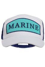 One Piece Curved Bill Cap Marine