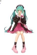 Hatsune Miku Noodle Stopper PVC Statue Autumn Date Pink Color Ver. 14 cm