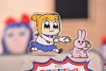 Pop Team Epic GoodSmile Moment Rocking Acrylic Stand Popuko & Rabbit 10 cm - Image 3