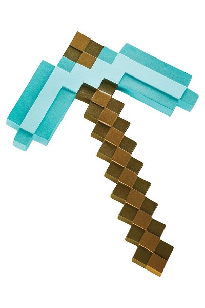 Minecraft Plastic Replica Diamond Pickaxe 40 cm